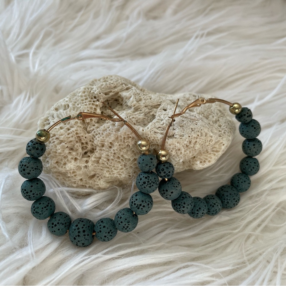 Beaded Hoop Earrings